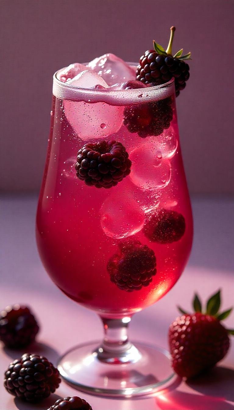 Sparkling Blackberry Bourbon Fizz