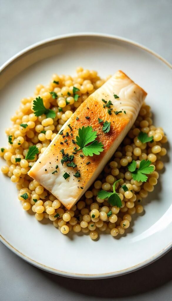 Pan-Seared Branzino with Herbed Quinoa