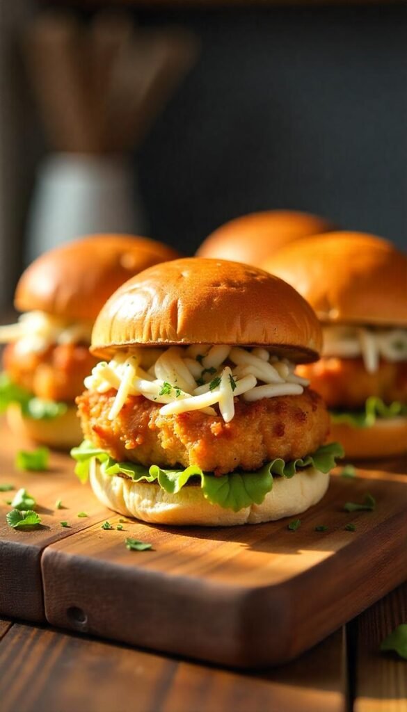 Crispy Cod Sliders with Crunchy Slaw