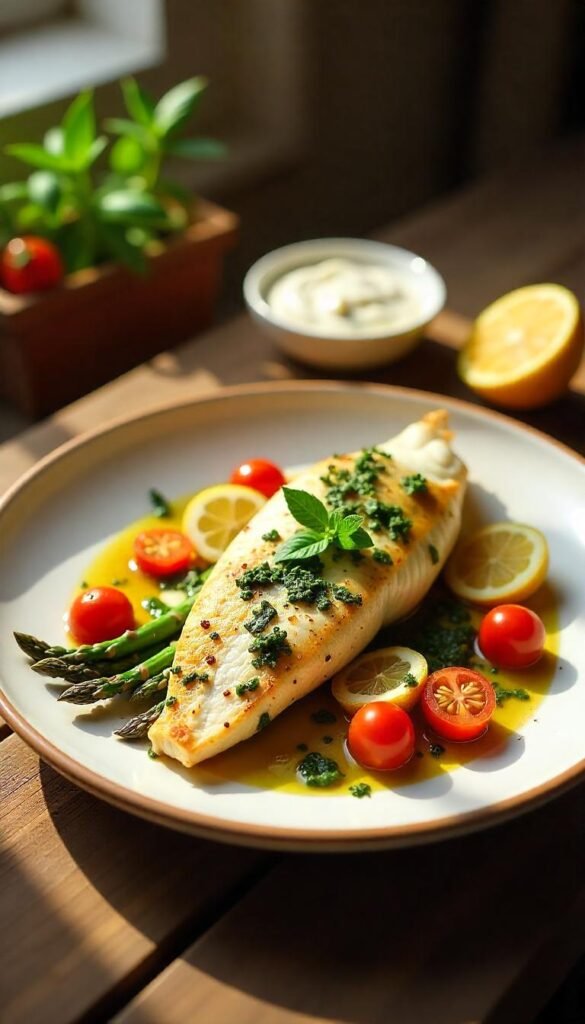 Branzino en Papillote with Seasonal Vegetables