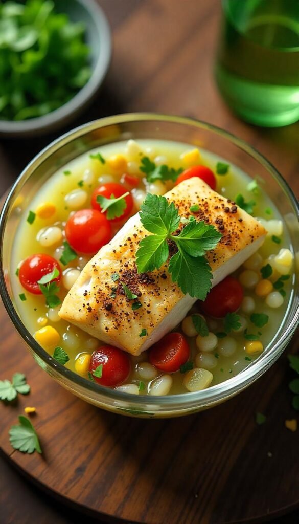 Refreshing Branzino Ceviche with Cilantro Lime Dressing