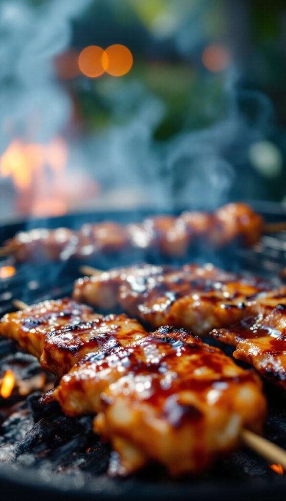 Grilled Teriyaki Pork Skewers 