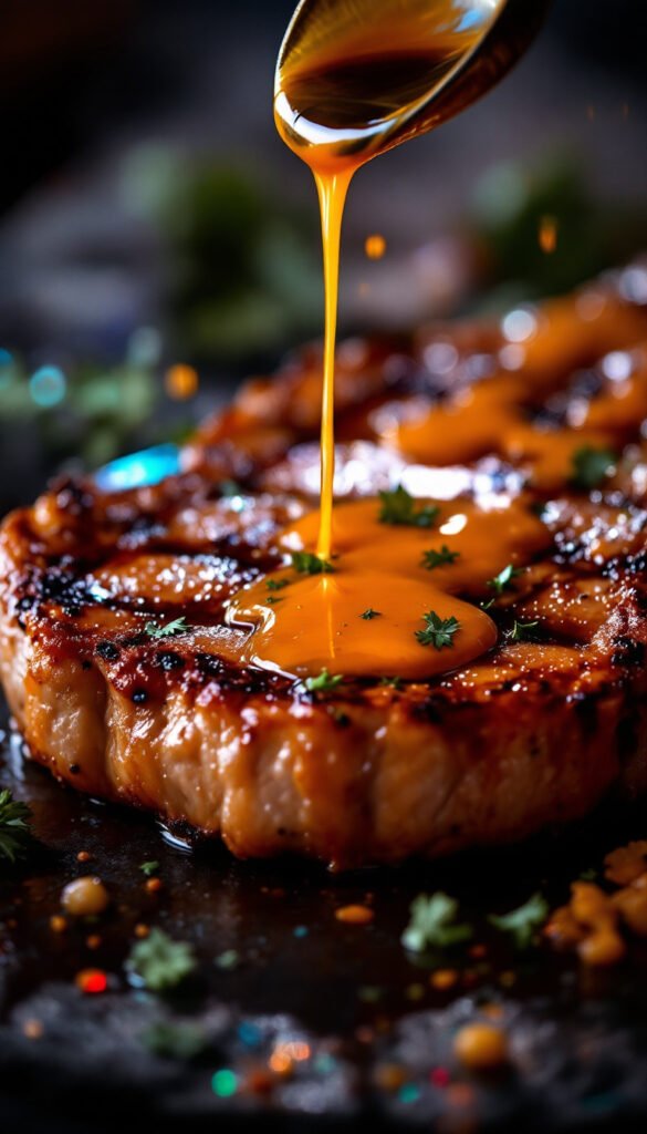 Juicy Grilled Pork Chops with Zesty Chimichurri Sauce