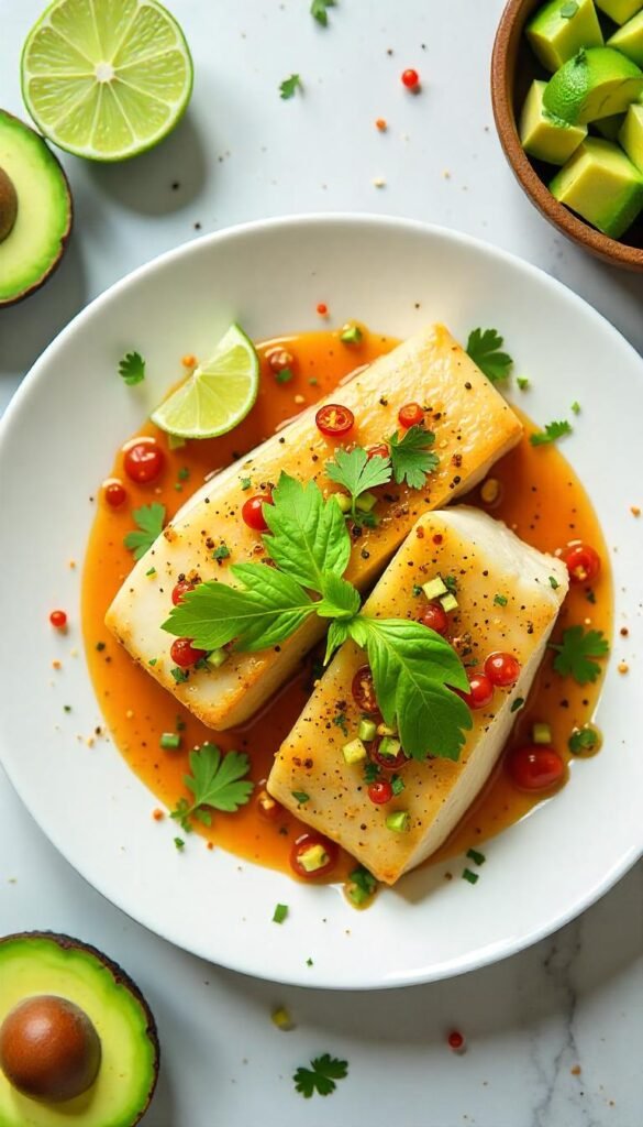 Zesty Chili Lime Cod with Fresh Avocado Salsa