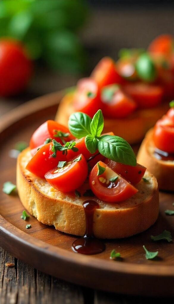 Bruschetta with Tomatoes and Basil Bruschetta with Tomatoes and Basil