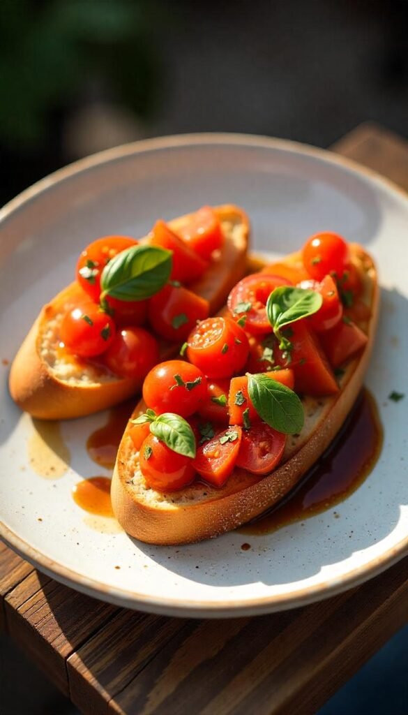 Bruschetta with Tomatoes and Basil Bruschetta with Tomatoes and Basil