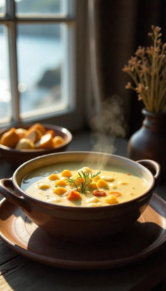 Hearty Cod Chowder with Corn and Potatoes