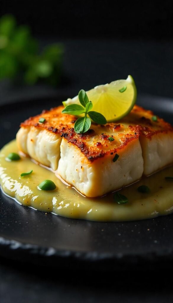 Pan-Seared Cod with Lemon Caper Sauce