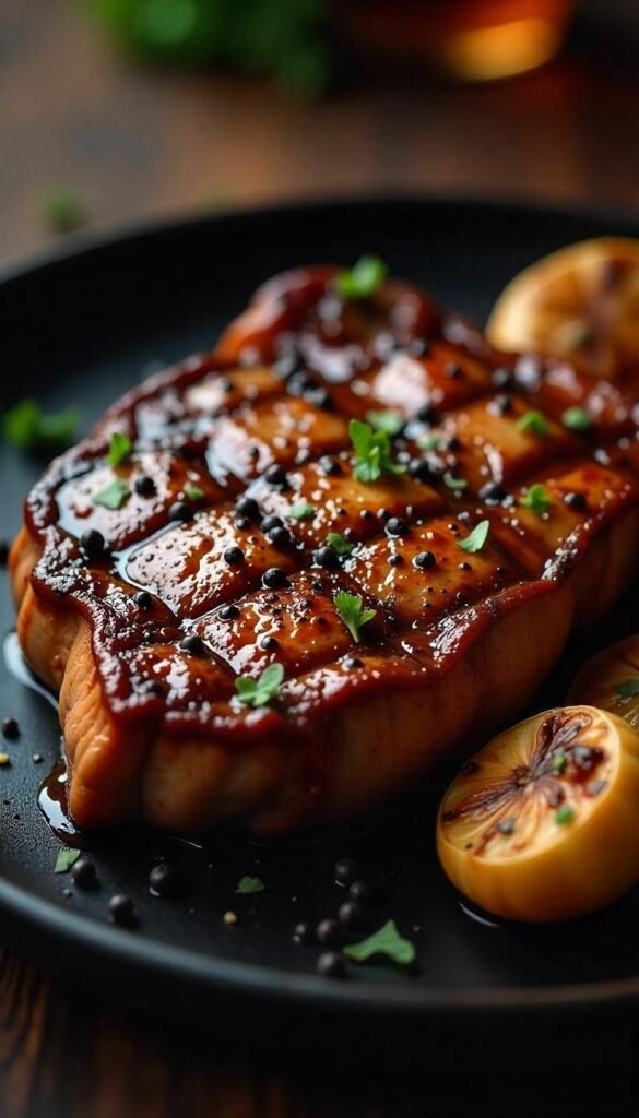Savory Bourbon-Glazed Grilled Steak 