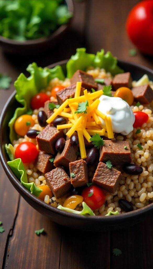 Savory Steak Burrito Bowl Savory Steak Burrito Bowl