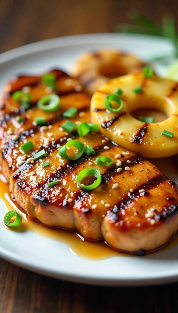 Grilled Pineapple Teriyaki Steak