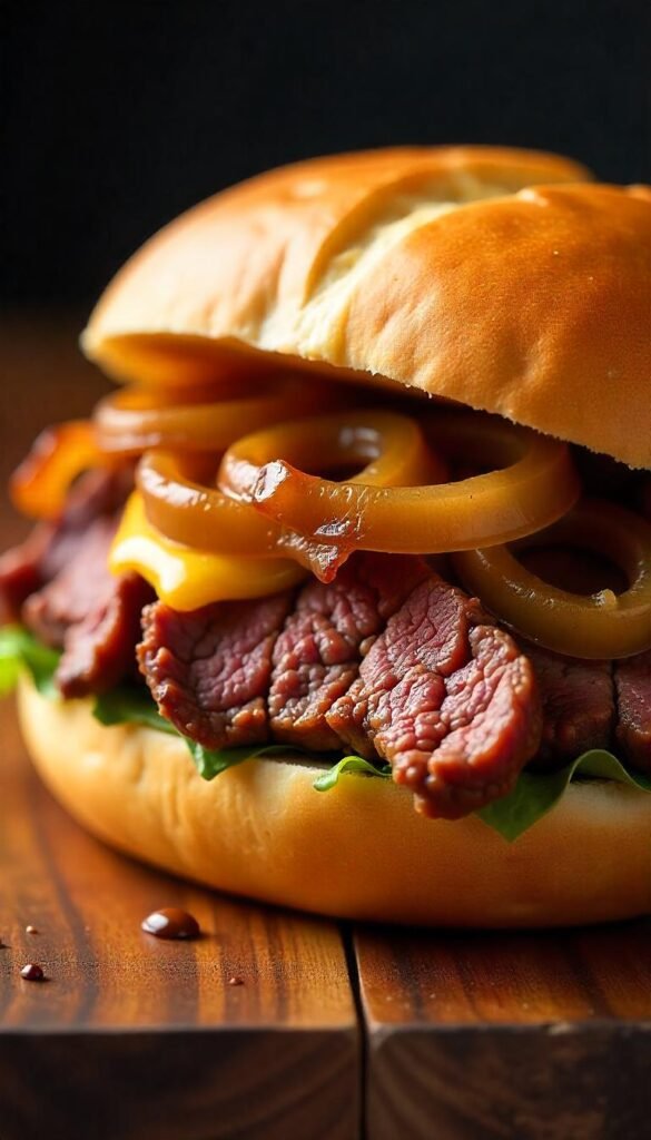 Savory Steak Sandwich with Caramelized Onions Savory Steak Sandwich with Caramelized Onions
