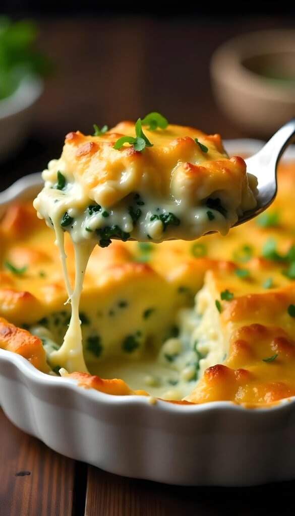 Cheesy Spinach and Artichoke Chicken Casserole Cheesy Spinach and Artichoke Chicken Casserole