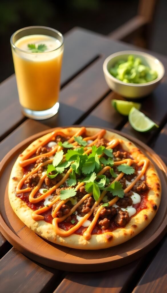Savory Ground Beef Taco Pizza