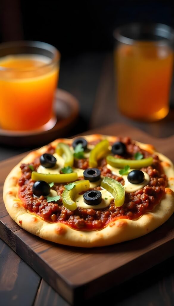 Savory Ground Beef Taco Pizza