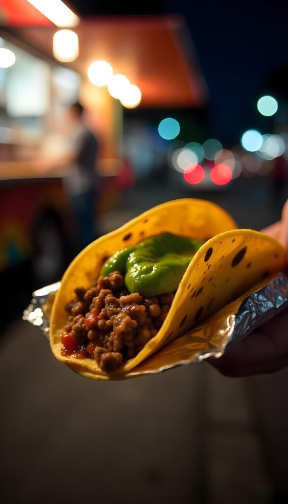 Zesty Spicy Ground Beef Tacos with Fresh Salsa Verde