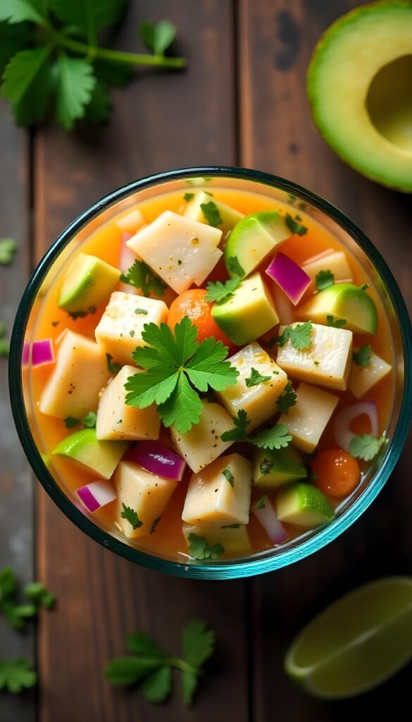 Zesty Sea Bass Ceviche with Lime and Cilantro