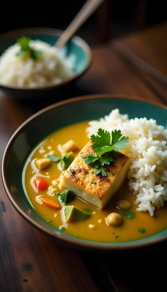 Fragrant Thai Green Curry with Sea Bass