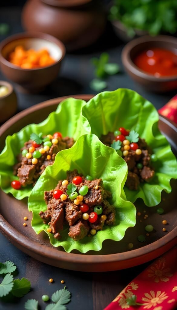 Savory Asian Beef Lettuce Wraps Recipe