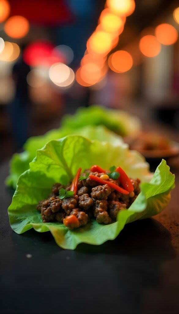 Savory Asian Beef Lettuce Wraps Recipe