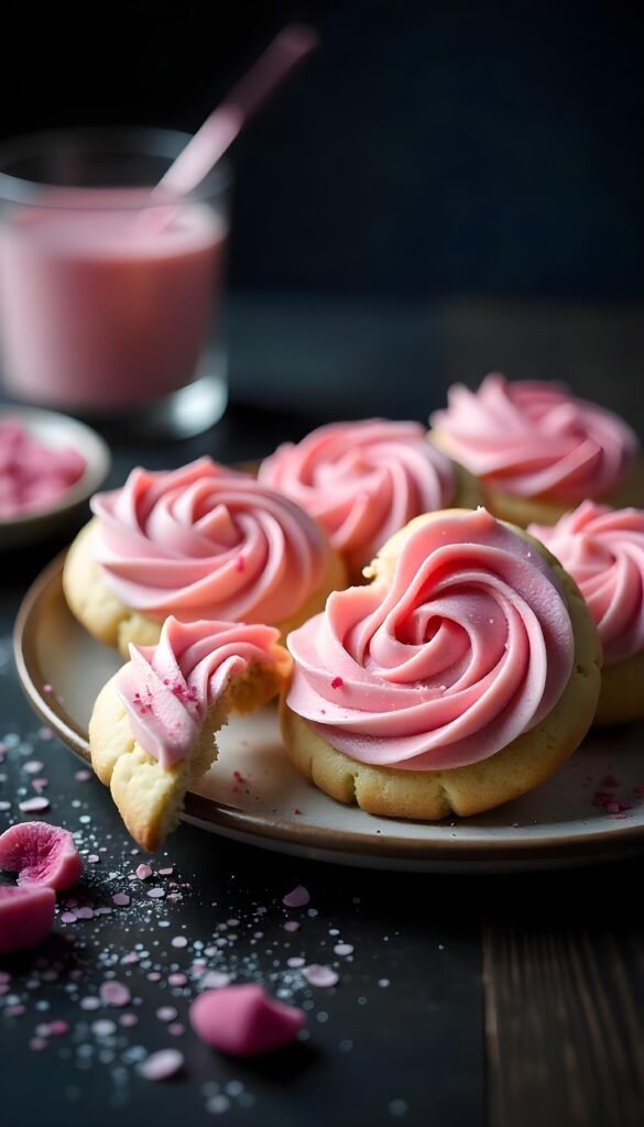 Delicate Pistachio Rose Cookies Delicate Pistachio Rose Cookies