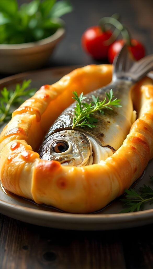 Sea Bass Baked in a Salt Crust