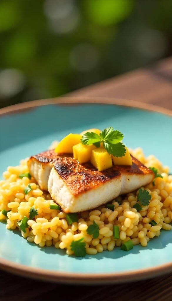 Pan-Seared Sea Bass with Cilantro Lime Rice Pan-Seared Sea Bass with Cilantro Lime Rice