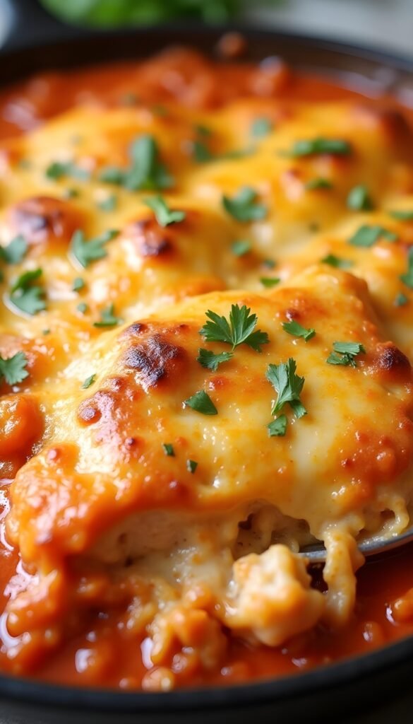 Cheesy Chicken Parmesan Casserole Cheesy Chicken Parmesan Casserole