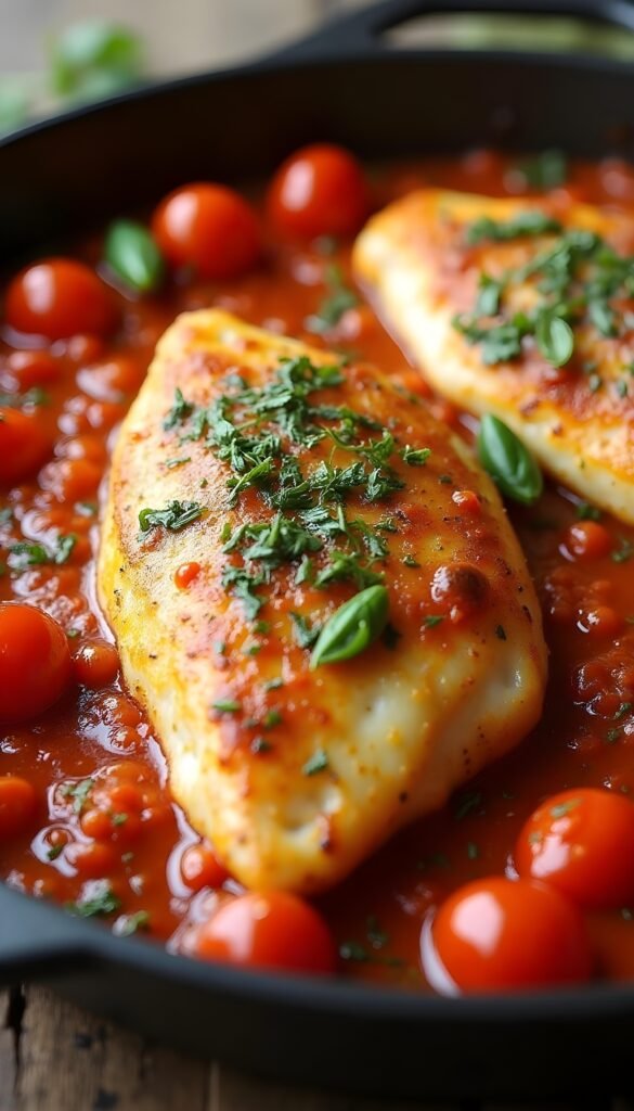 Savory Italian Baked Tilapia with Tomatoes