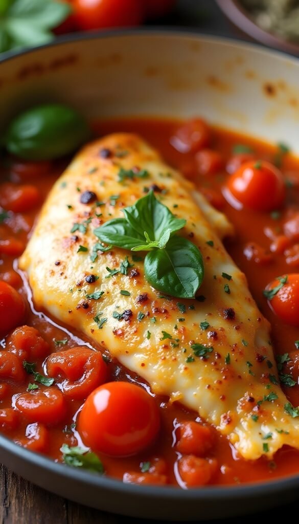 Savory Italian Baked Tilapia with Tomatoes