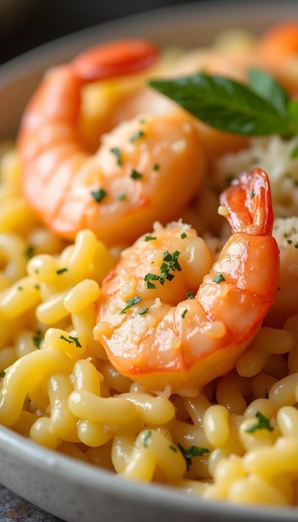 Creamy Shrimp Risotto with Garlic and Parmesan