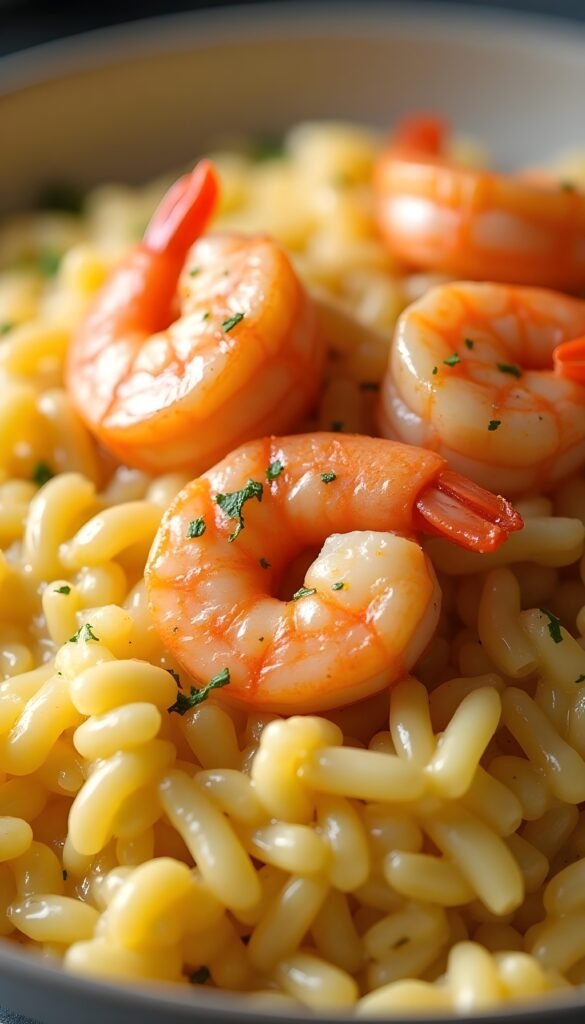 Creamy Shrimp Risotto with Garlic and Parmesan