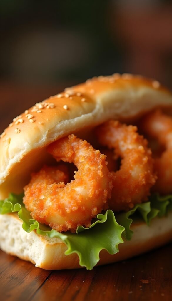 Crispy Shrimp Po' Boy Sandwich 