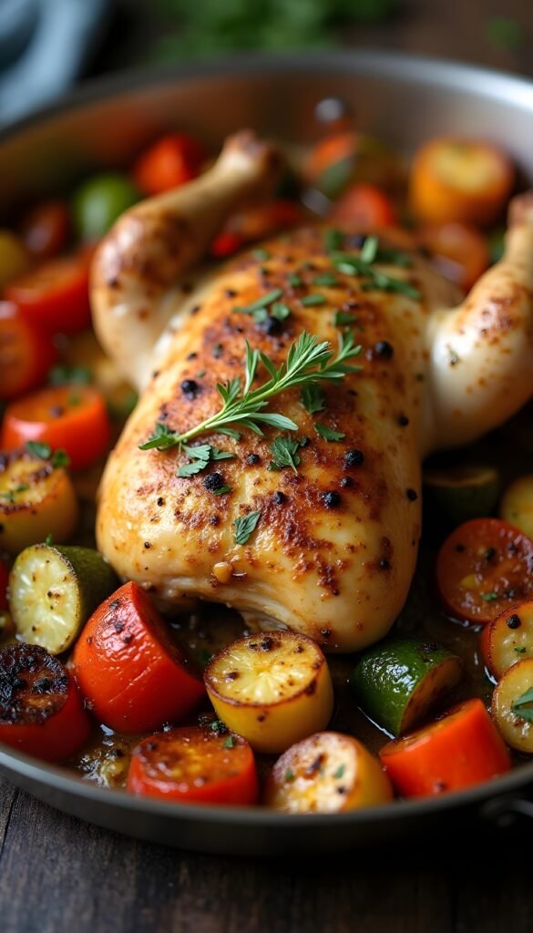  One-Pan Chicken and Roasted Vegetables