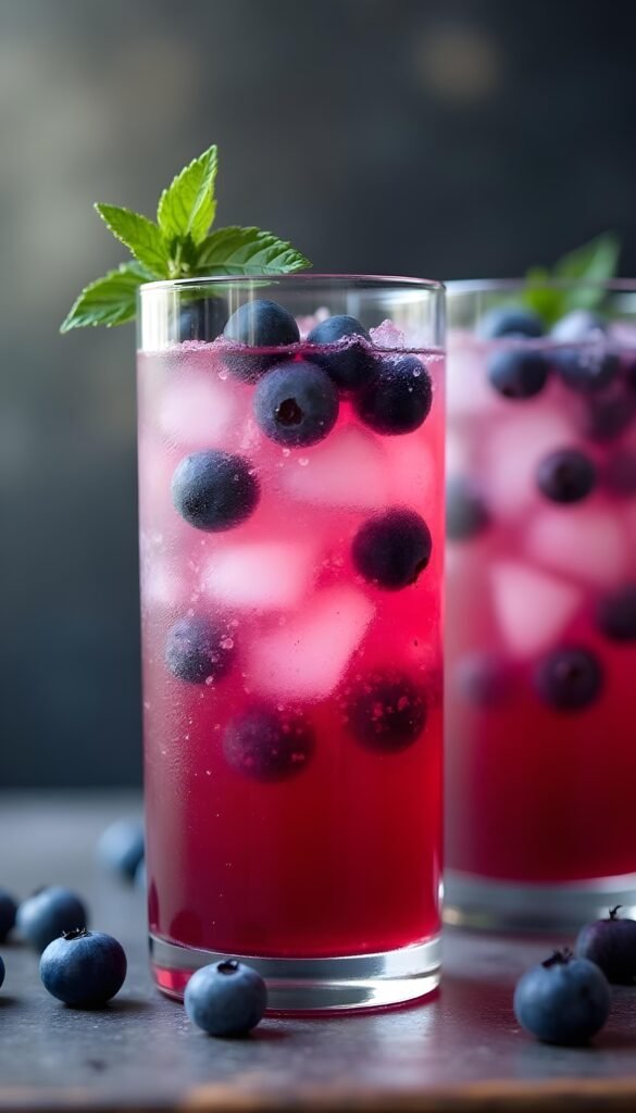 Refreshing Blueberry Vodka Smash Cocktail