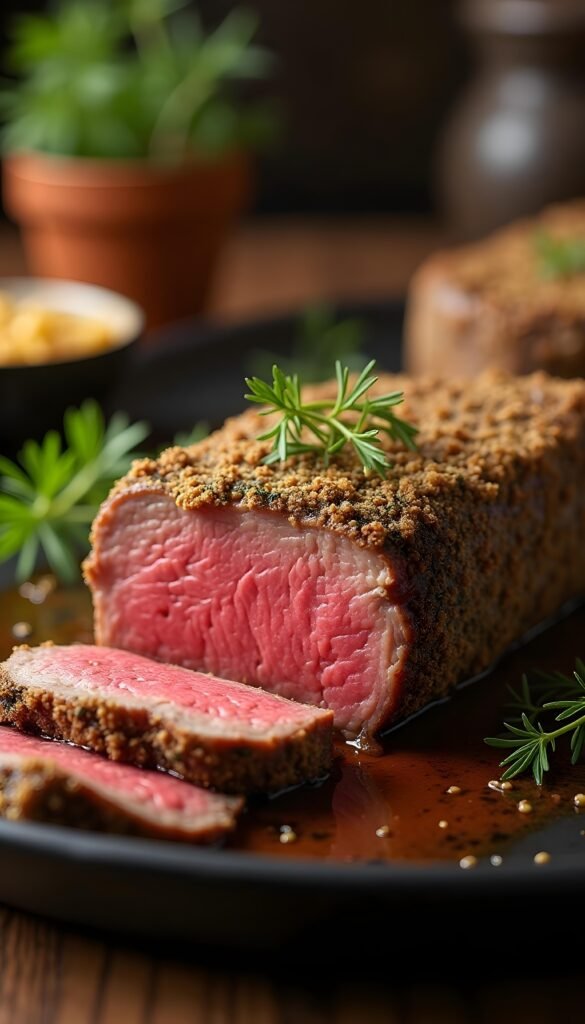 Savory Herb-Crusted Sirloin Steaks