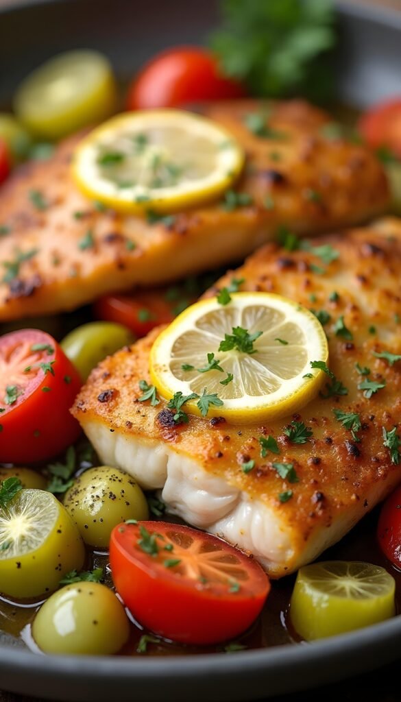 Zesty Lemon Pepper Tilapia with Seasonal Vegetables