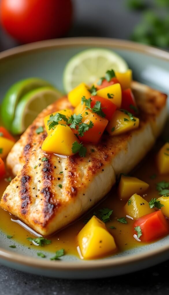 Grilled Mahi Mahi with Fresh Mango Salsa
