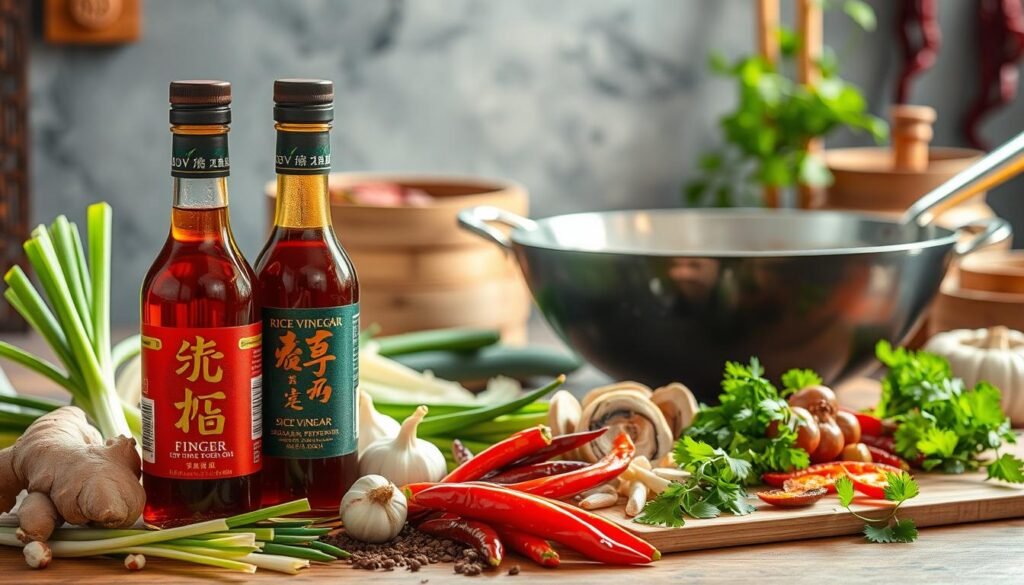fresh ingredients in Chinese cooking