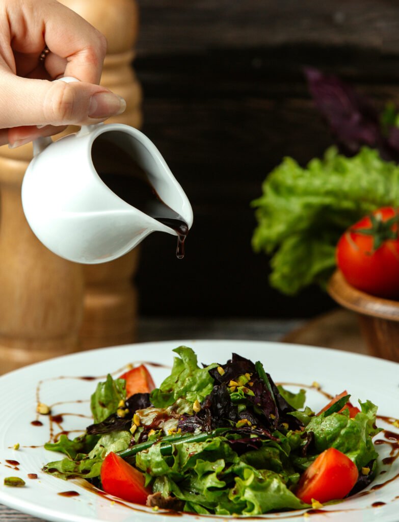 fresh vegetable salad on the table