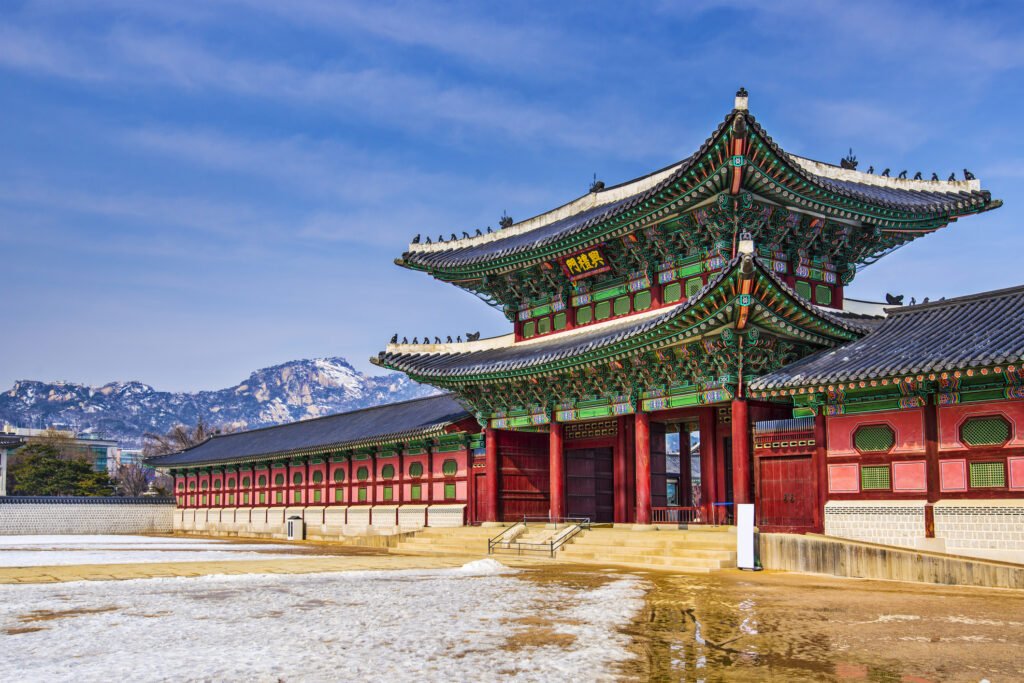 Gyeongbokgung Palace Grounds In Seoul, South Korea. Gyeongbokgung Palace Grounds In Seoul, South Korea.