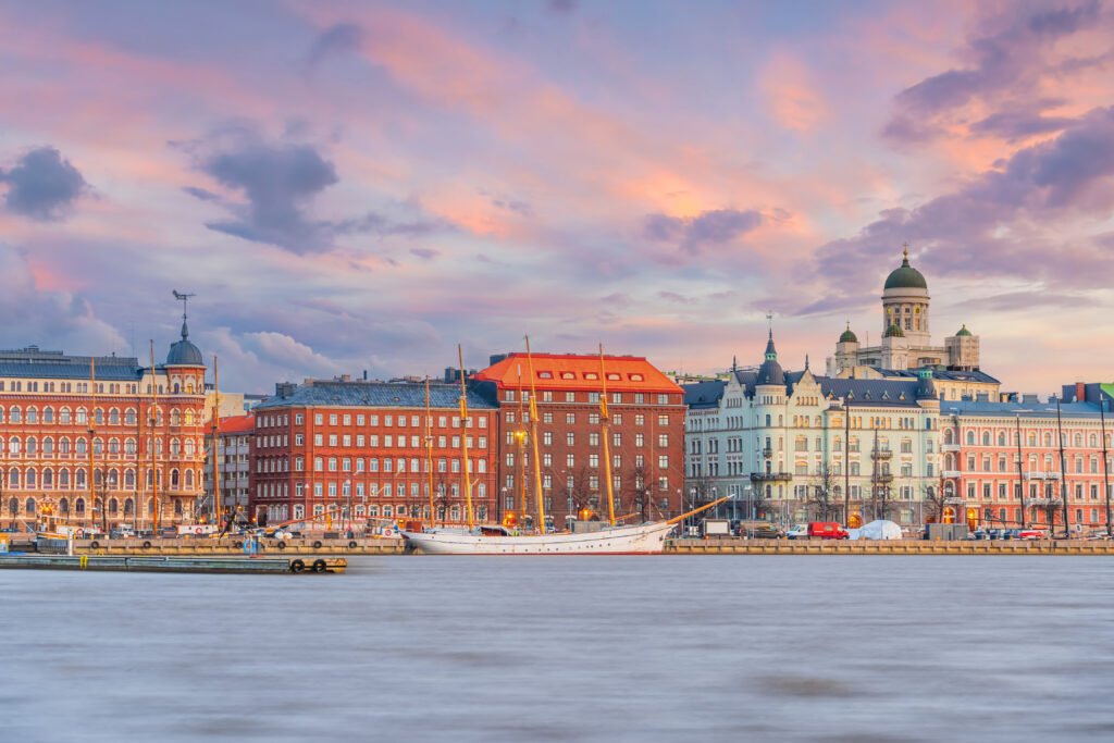 Helsinki city skyline, cityscape of Finland