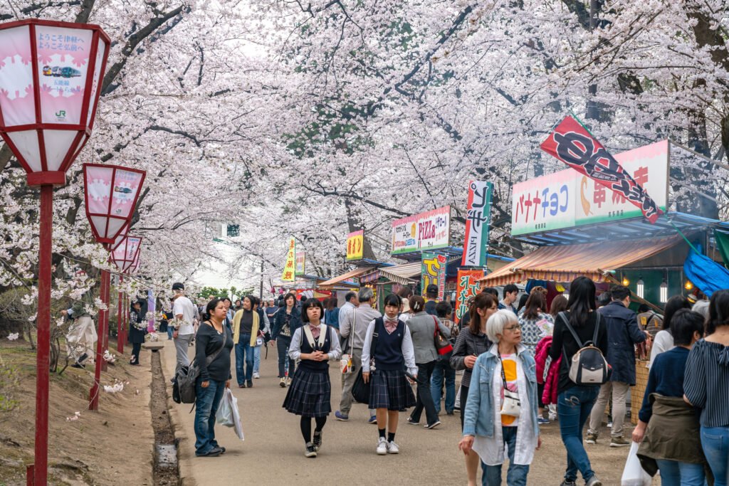 hirosaki-park-cherry-blossoms-in-springtime-many-street-vendors-here-during-the-festival-66681864195