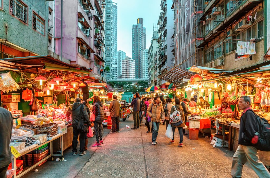 Hong Kong, Street food view Hong Kong, Street food view