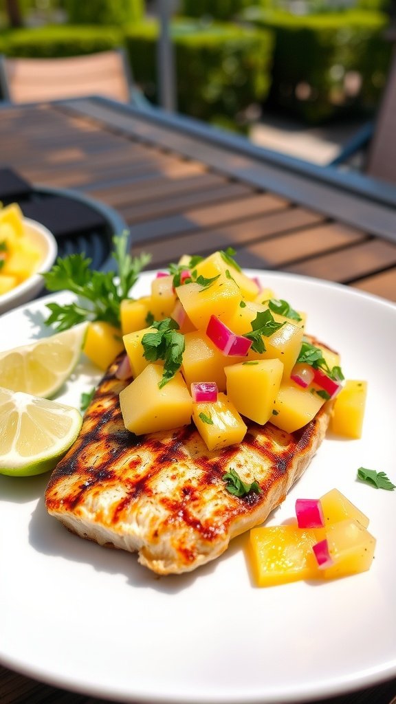 Grilled Cod with Pineapple Salsa Grilled Cod with Pineapple Salsa