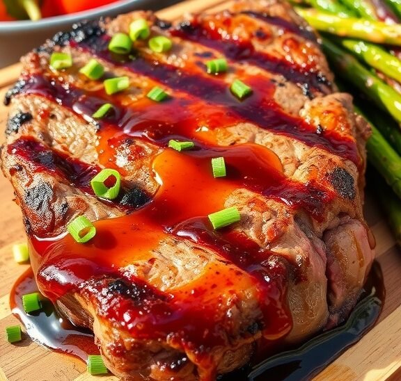 Savory Bourbon-Glazed Grilled Steak