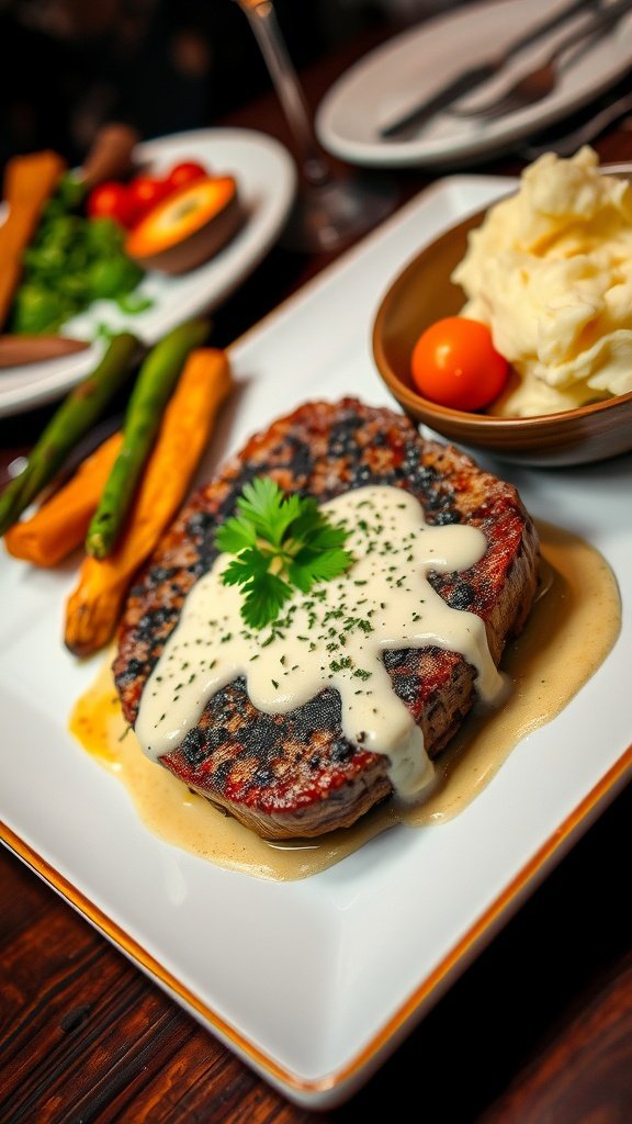 Classic Steak au Poivre with Cream Sauce