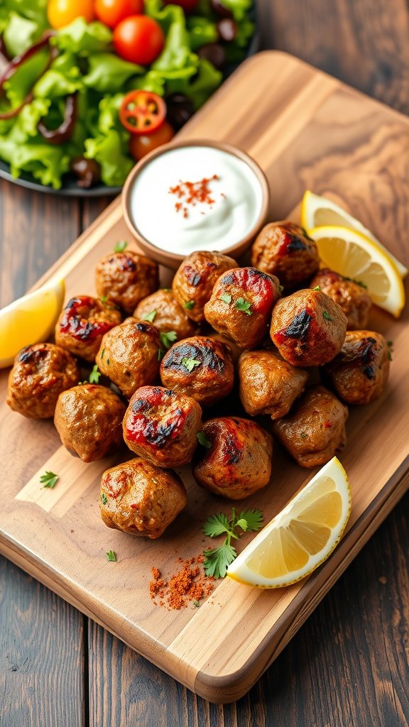 Savory Grilled Beef Kofta with Creamy Yogurt Sauce Savory Grilled Beef Kofta with Creamy Yogurt Sauce