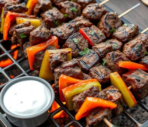 Savory Mediterranean Beef Kebabs