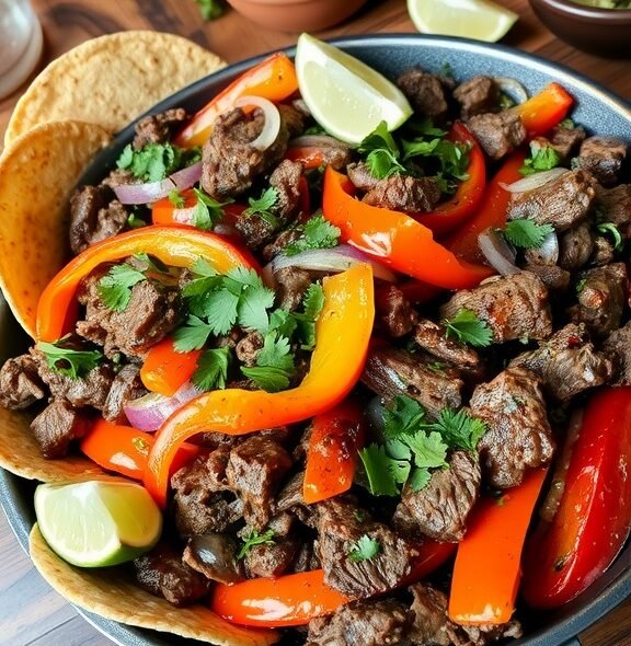 Zesty Sizzling Beef Fajitas